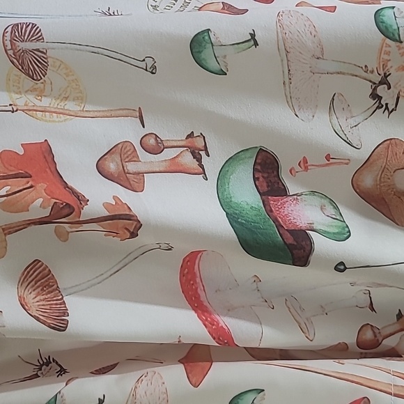 Mushroom shirt mens size large tan brown orange green - Picture 8 of 9